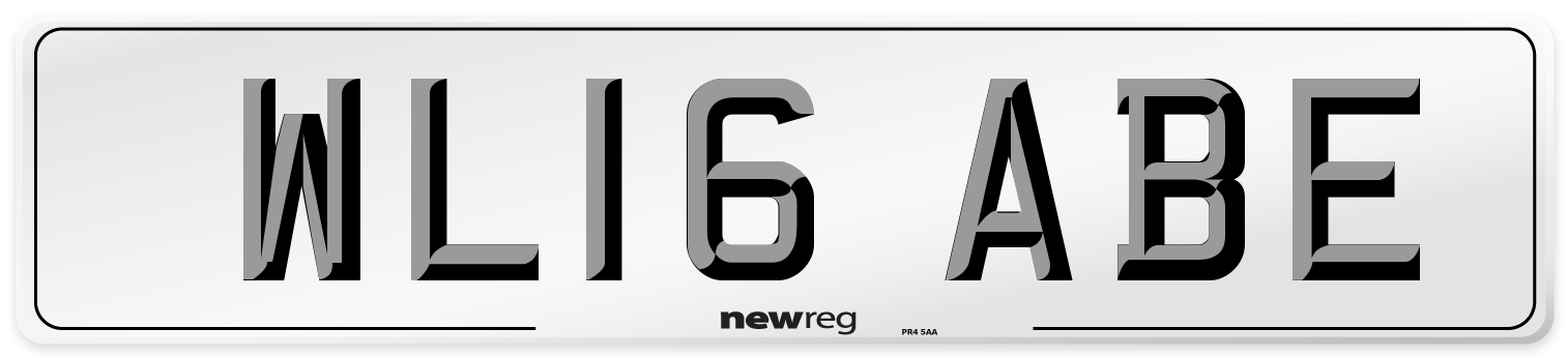 WL16 ABE Number Plate from New Reg